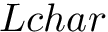 $ Lchar $