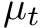 $ \mu_t $