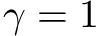 $\gamma = 1$
